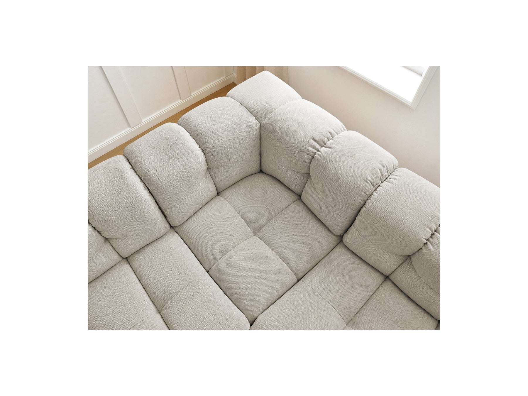 Cloud - Canapé D'Angle Réversible - Tissu Lisse