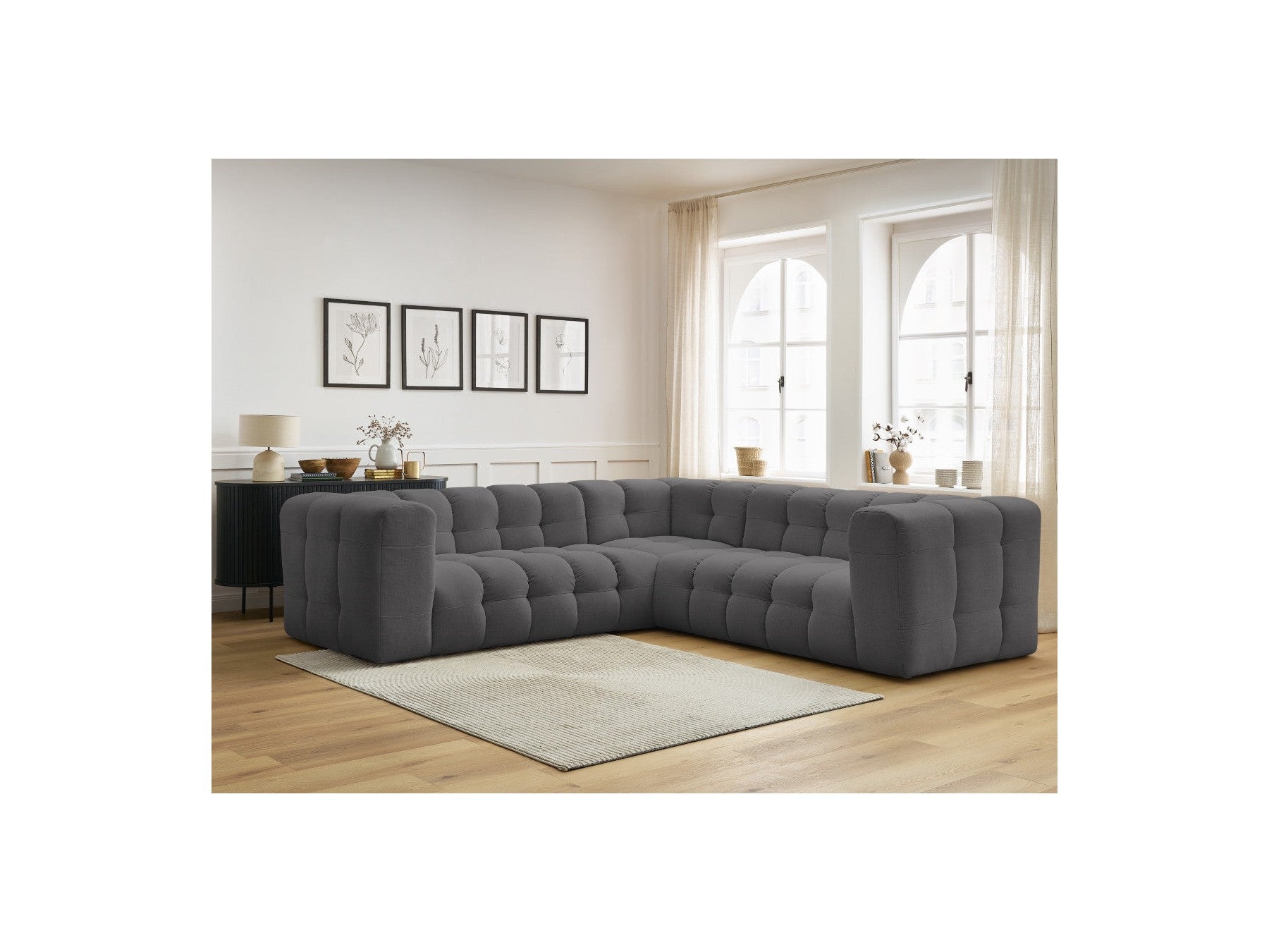 Cloud - Canapé D'Angle Réversible - Tissu Lisse
