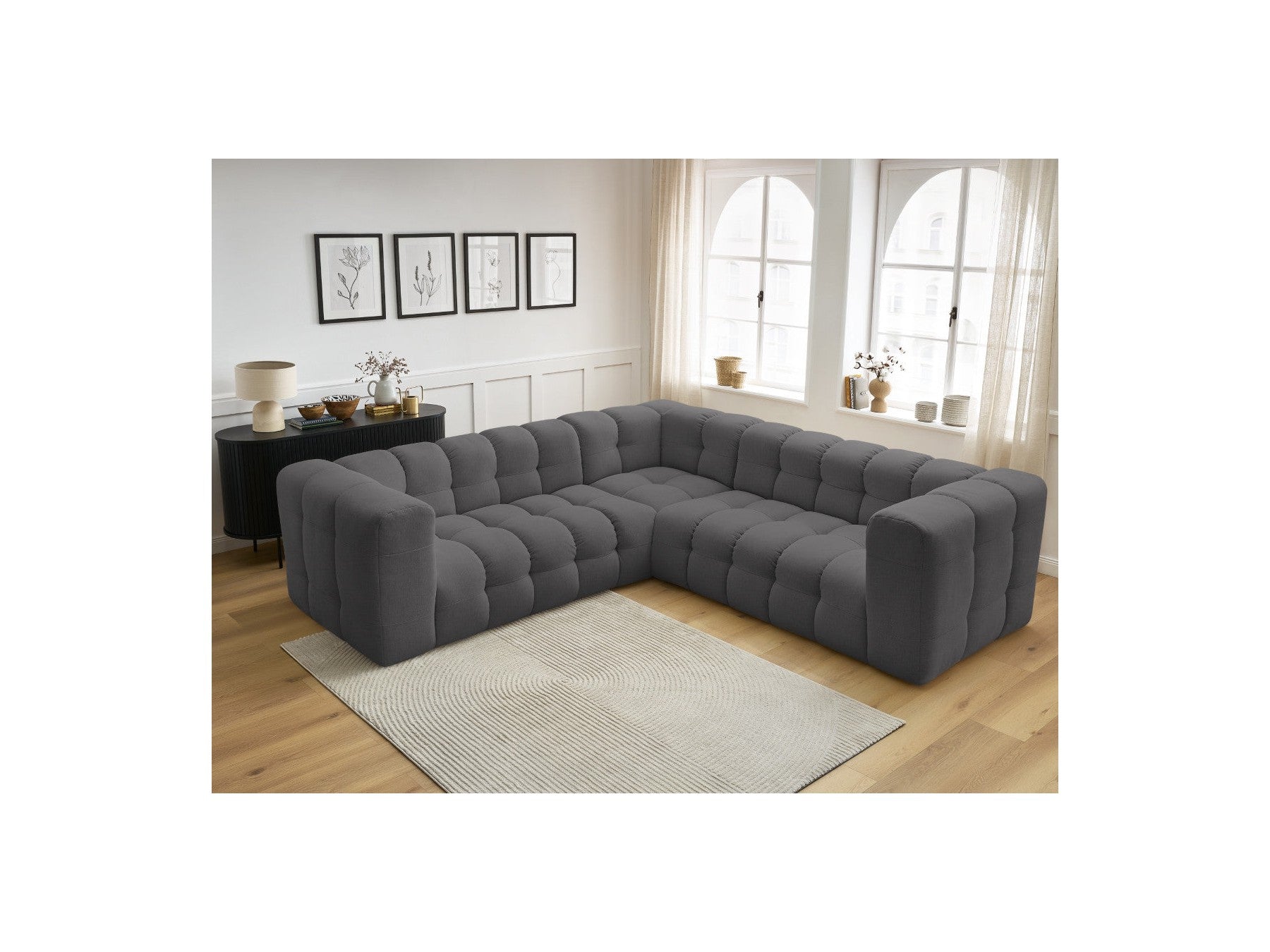 Cloud - Canapé D'Angle Réversible - Tissu Lisse