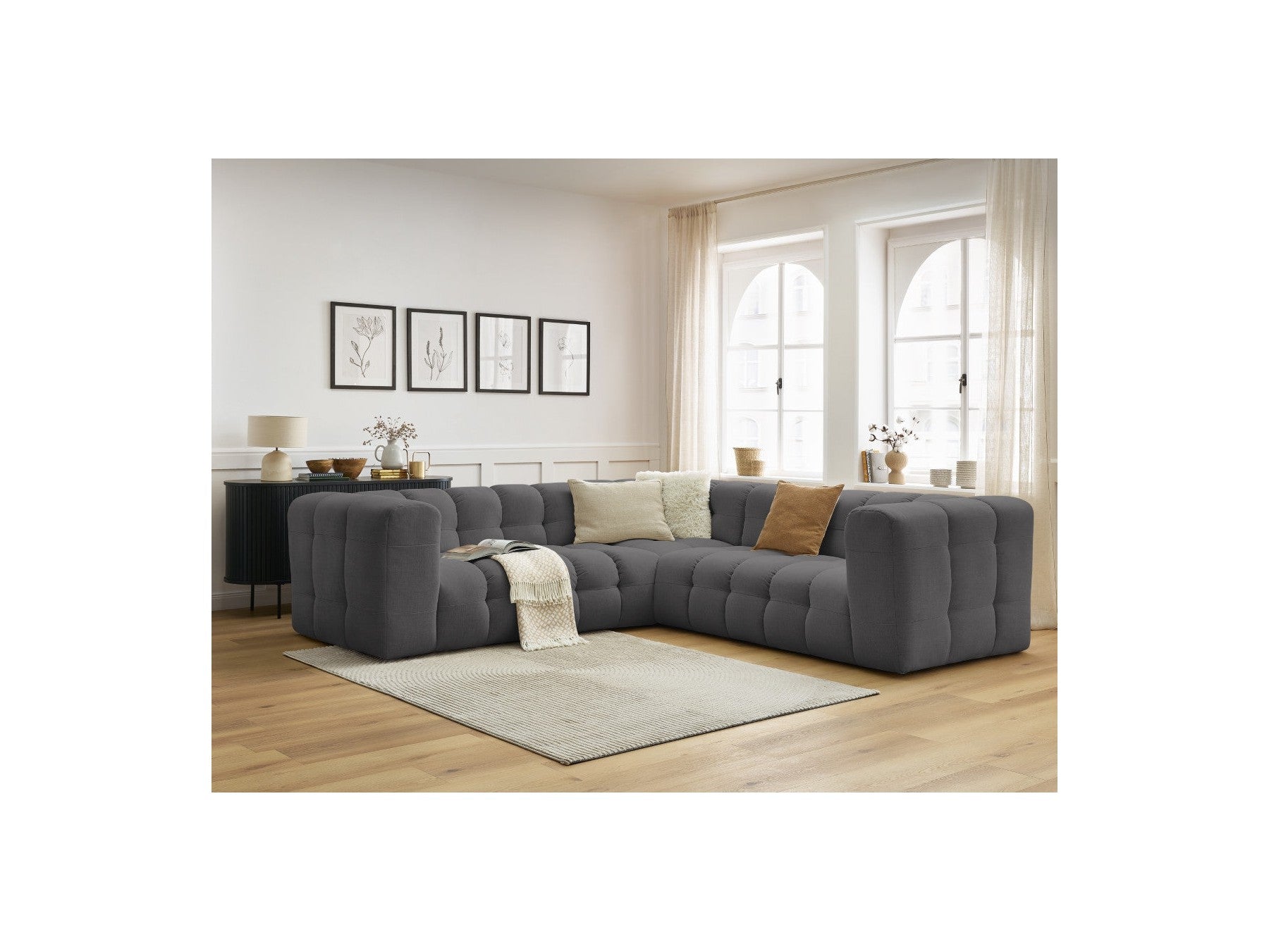 Cloud - Canapé D'Angle Réversible - Tissu Lisse