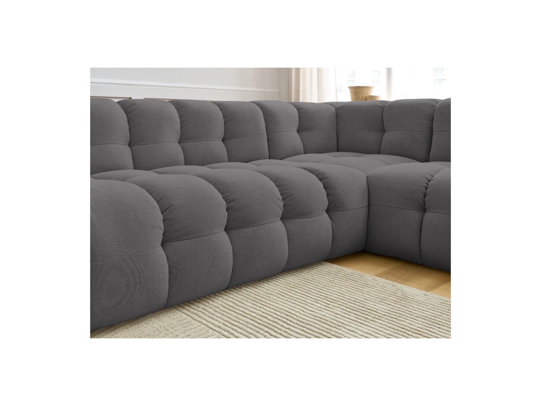 Cloud - Canapé D'Angle Réversible - Tissu Lisse