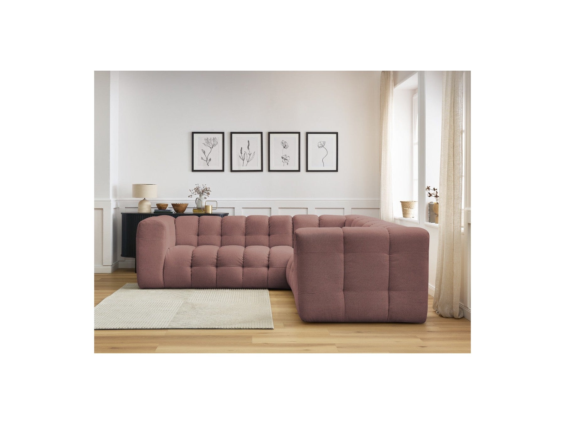 Cloud - Canapé D'Angle Réversible - Tissu Lisse