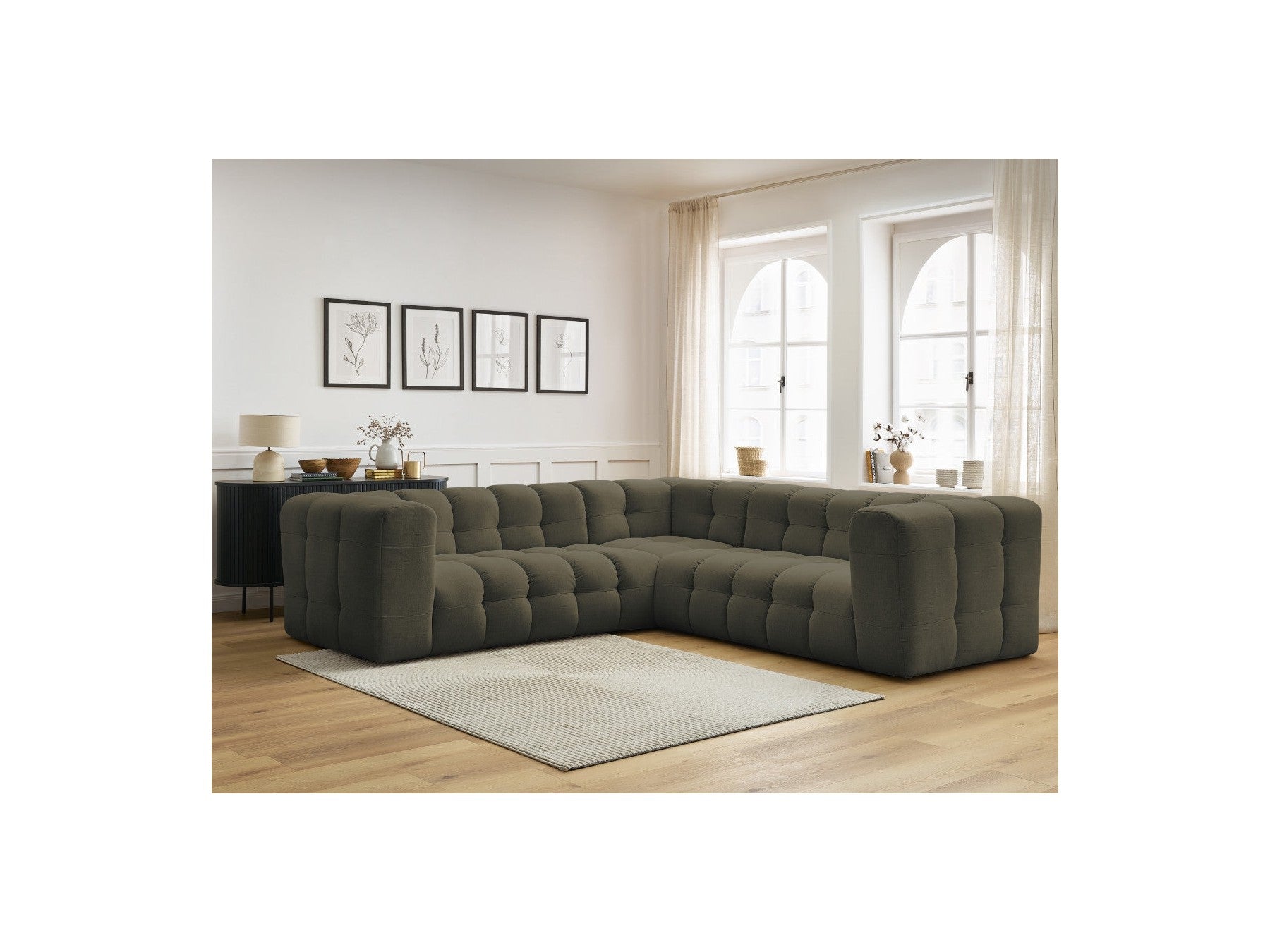 Cloud - Canapé D'Angle Réversible - Tissu Lisse