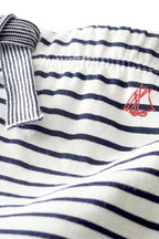 Pantalon - Blanc Et Bleu Marine - Bébé Garçon