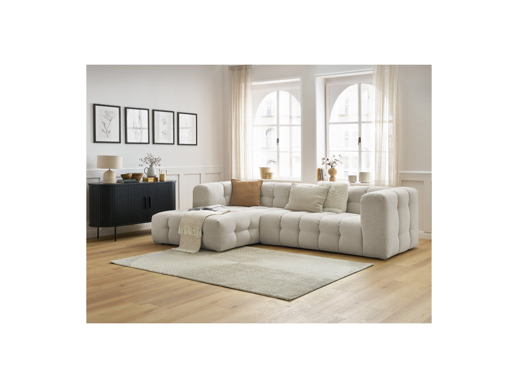 Cloud - Canapé D'Angle Fixe - Tissu Lisse - Angle Gauche