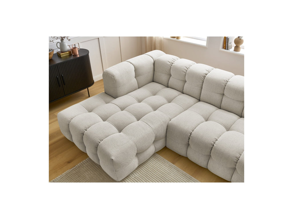Cloud - Canapé D'Angle Fixe - Tissu Lisse - Angle Gauche