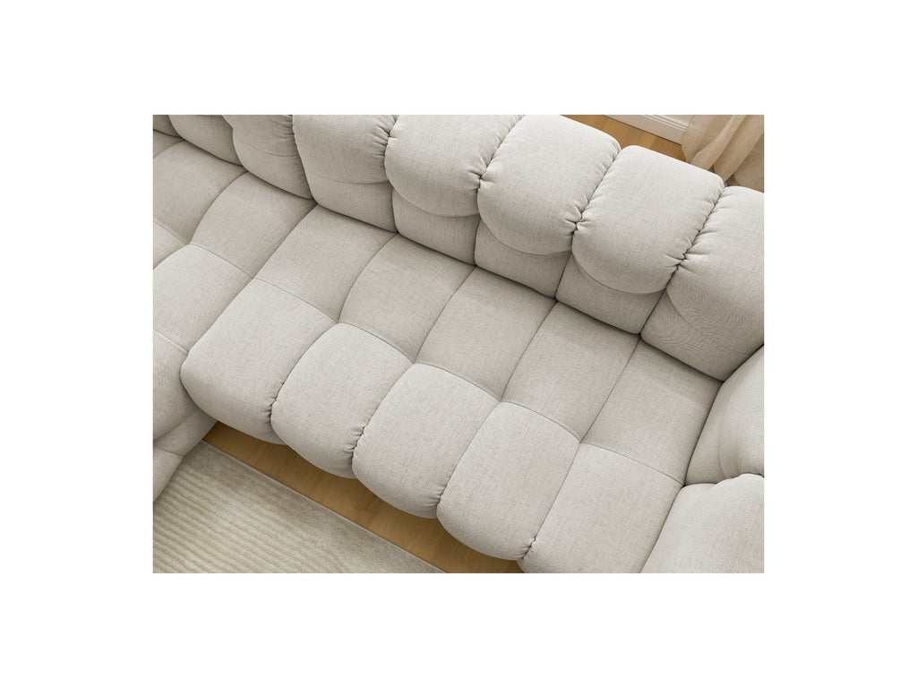 Cloud - Canapé D'Angle Fixe - Tissu Lisse - Angle Gauche