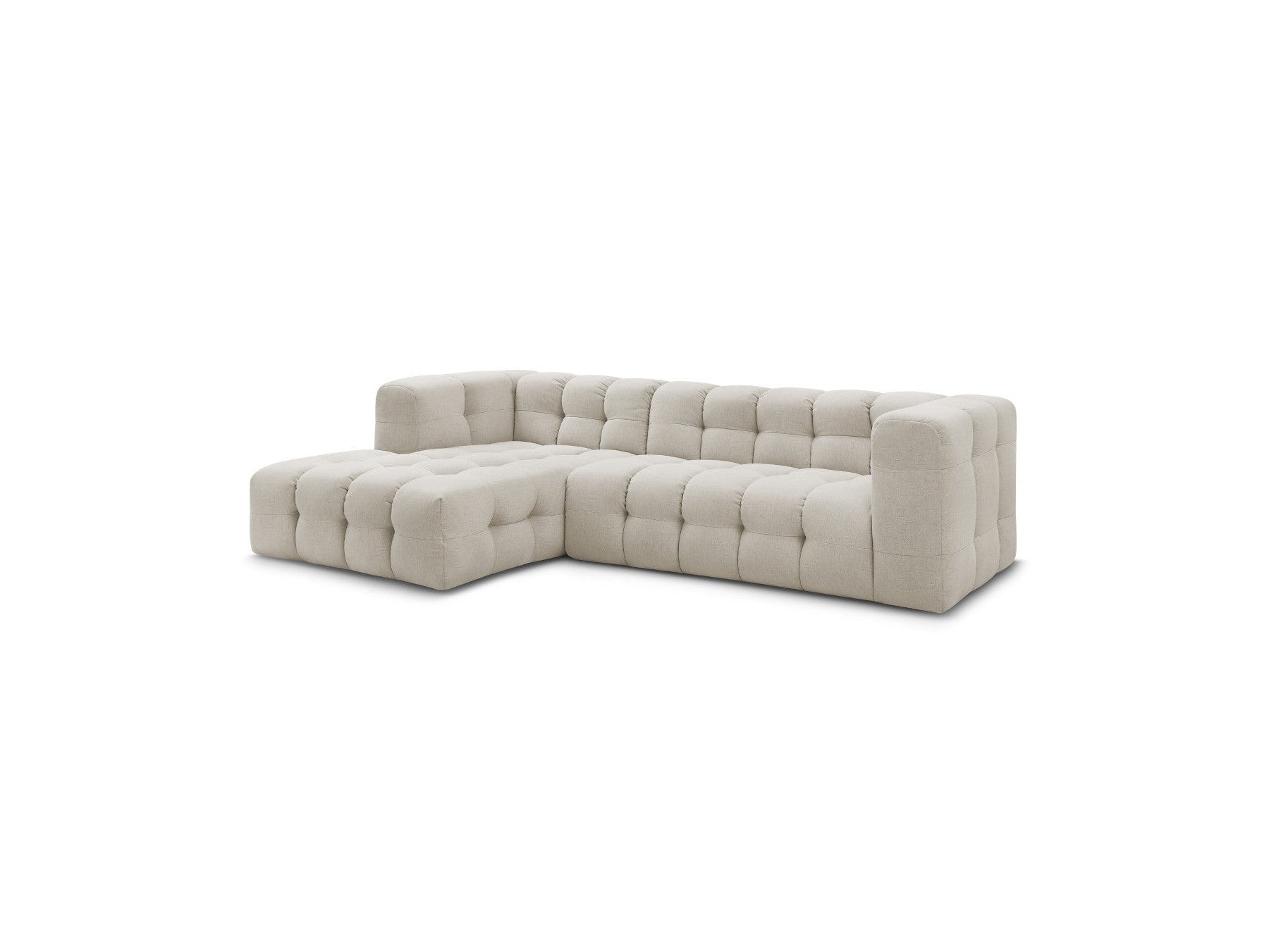 Cloud - Canapé D'Angle Fixe - Tissu Lisse - Angle Gauche