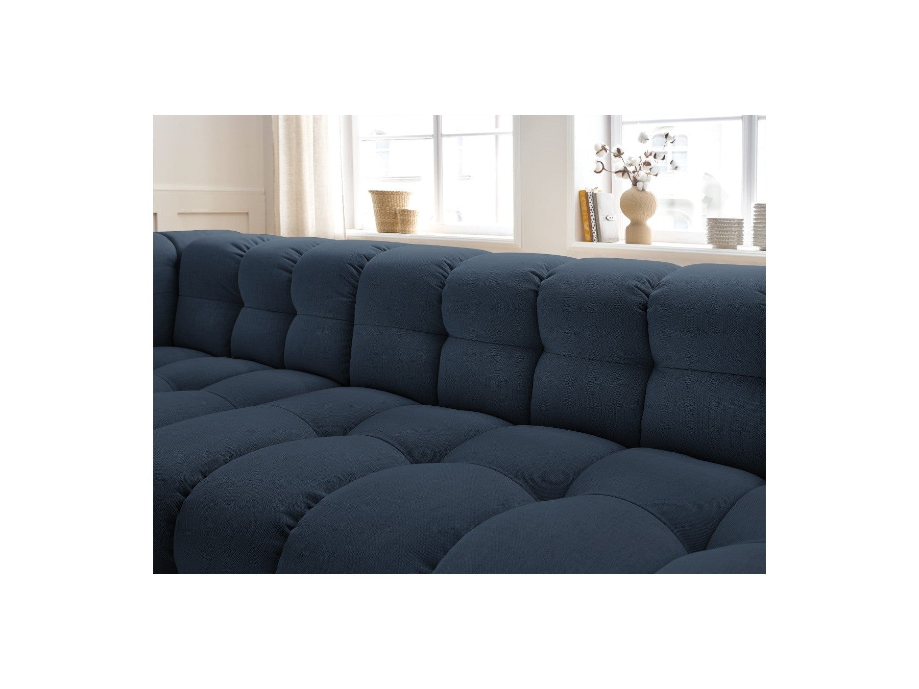 Cloud - Canapé D'Angle Fixe - Tissu Lisse - Angle Gauche