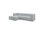 Cloud - Canapé D'Angle Fixe - Tissu Lisse - Angle Gauche
