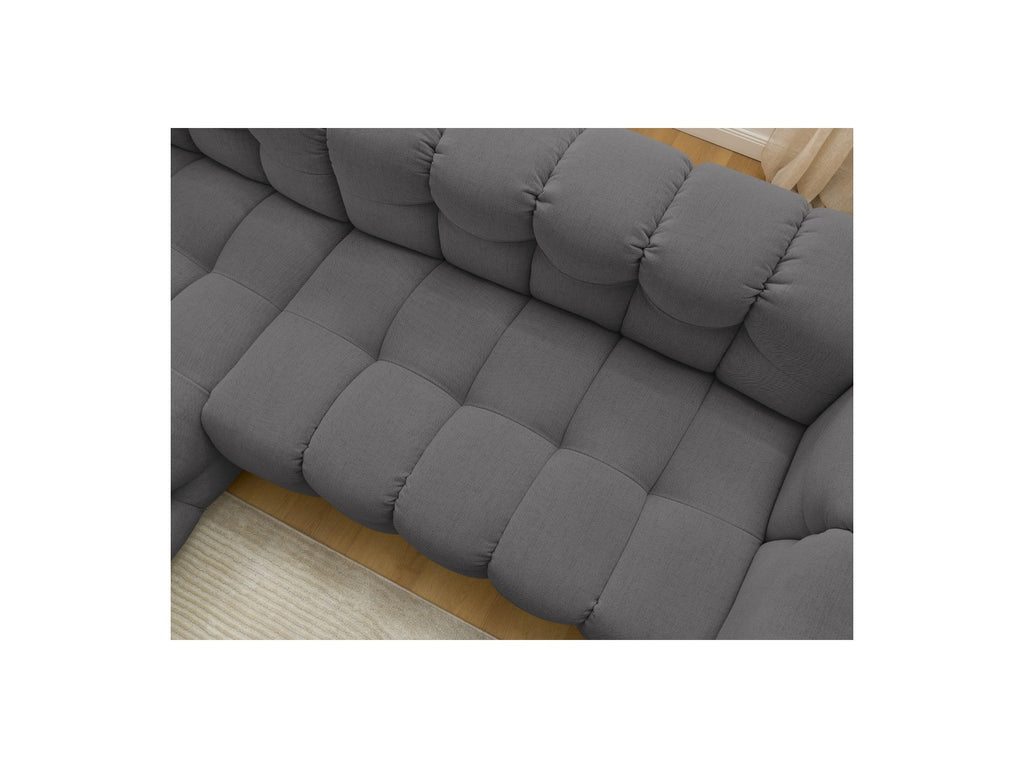 Cloud - Canapé D'Angle Fixe - Tissu Lisse - Angle Gauche