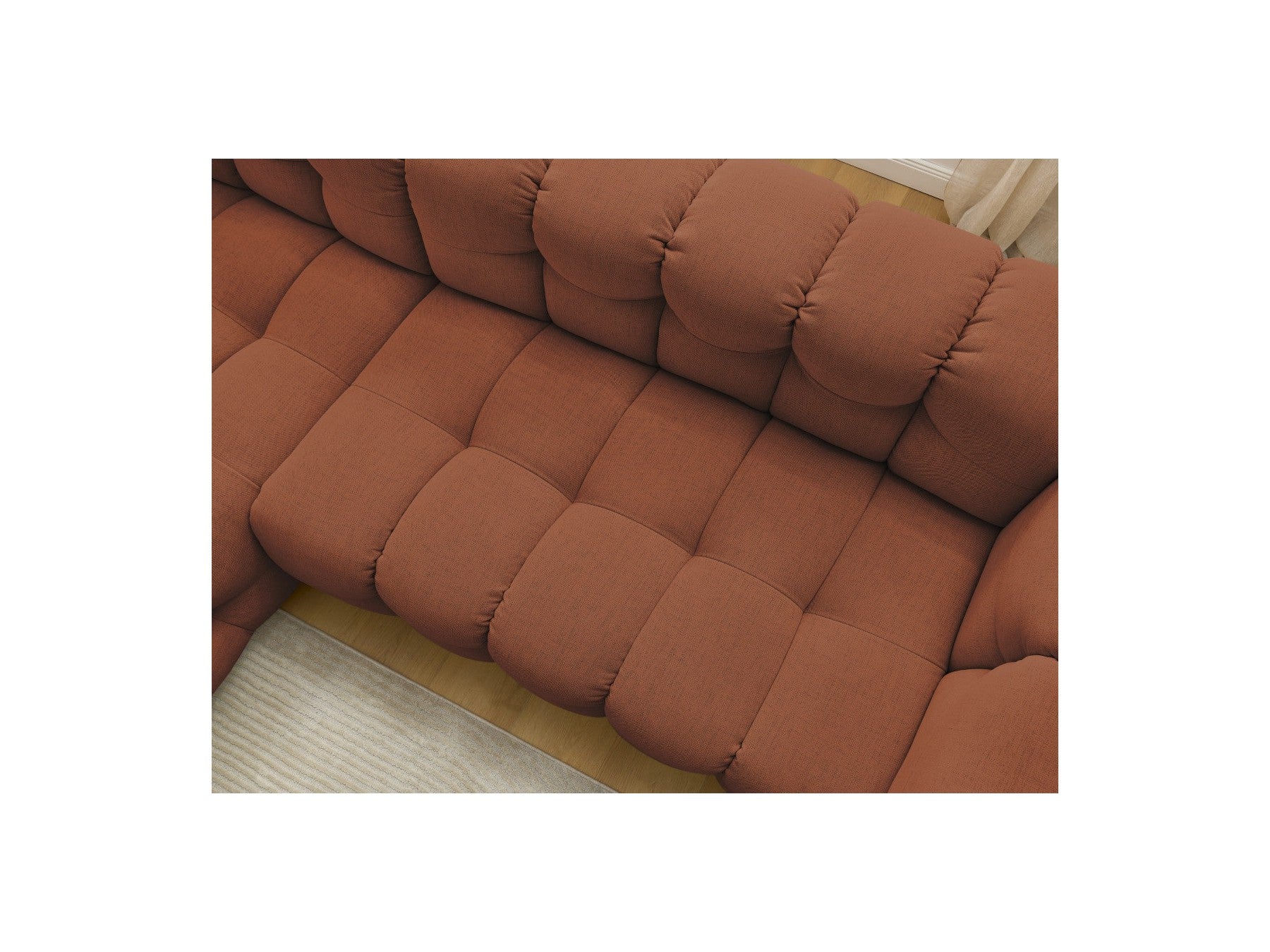Cloud - Canapé D'Angle Fixe - Tissu Lisse - Angle Gauche