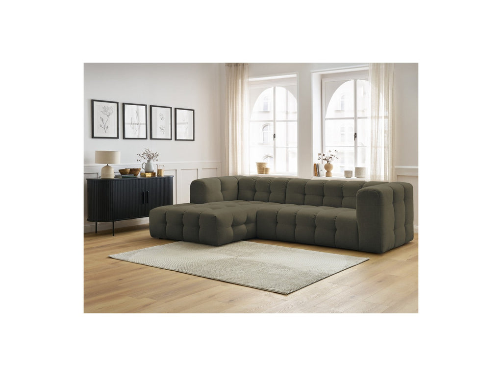 Cloud - Canapé D'Angle Fixe - Tissu Lisse - Angle Gauche