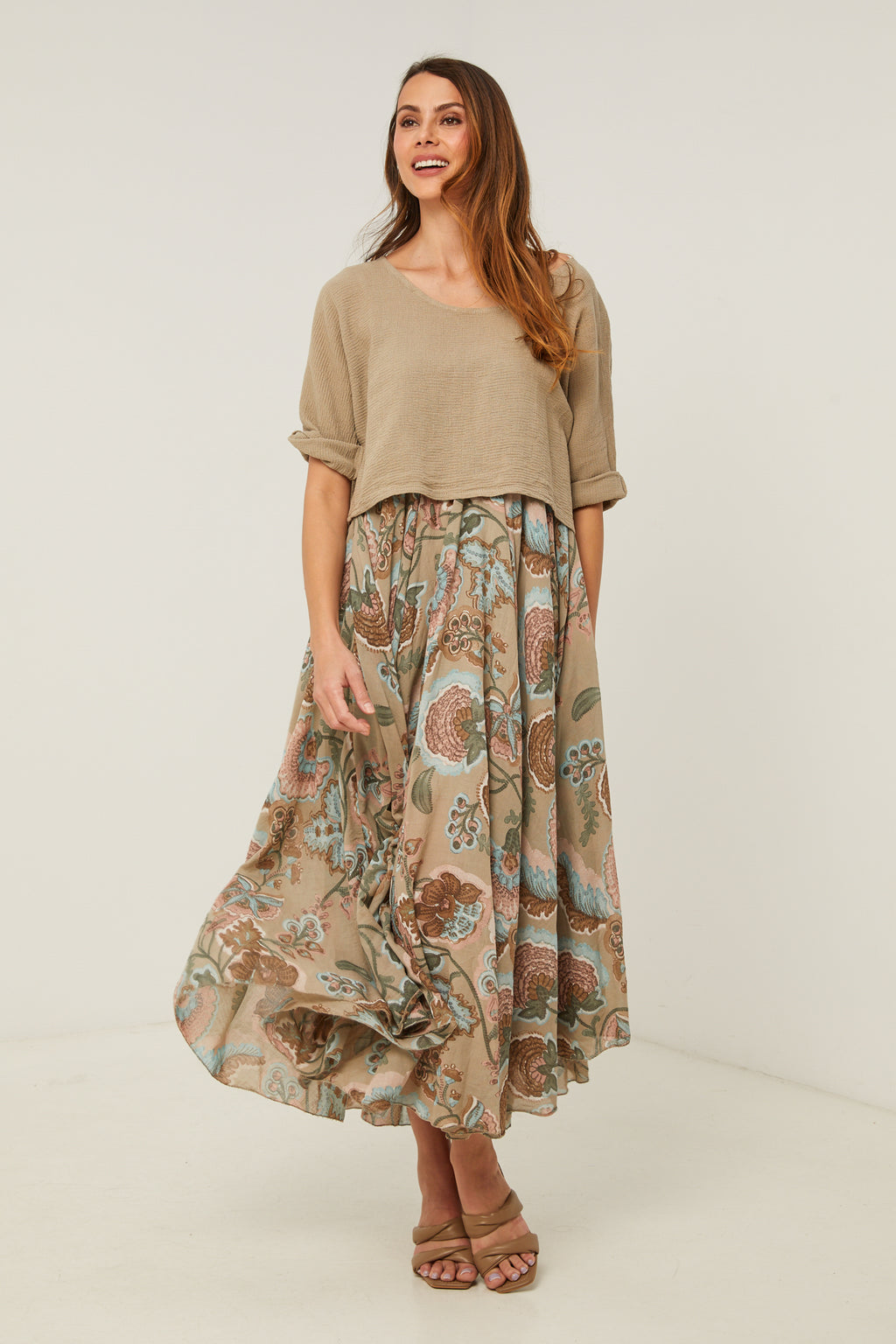 Vestido - Taupe - Mujer