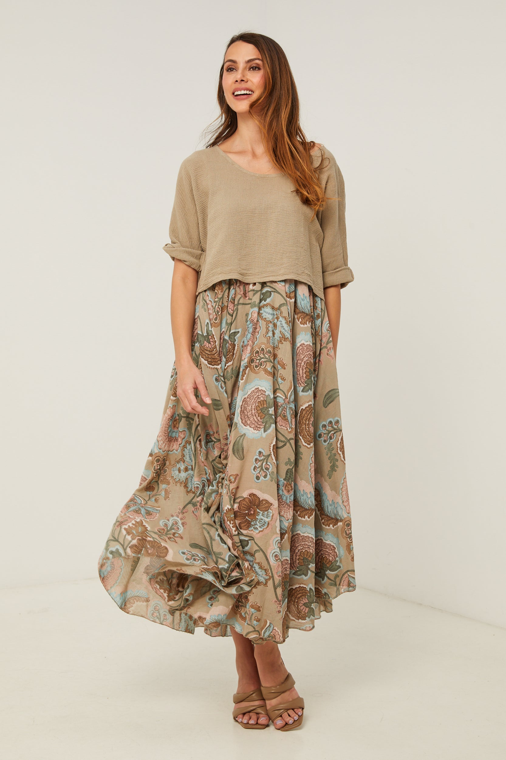 Vestido - Taupe - Mujer