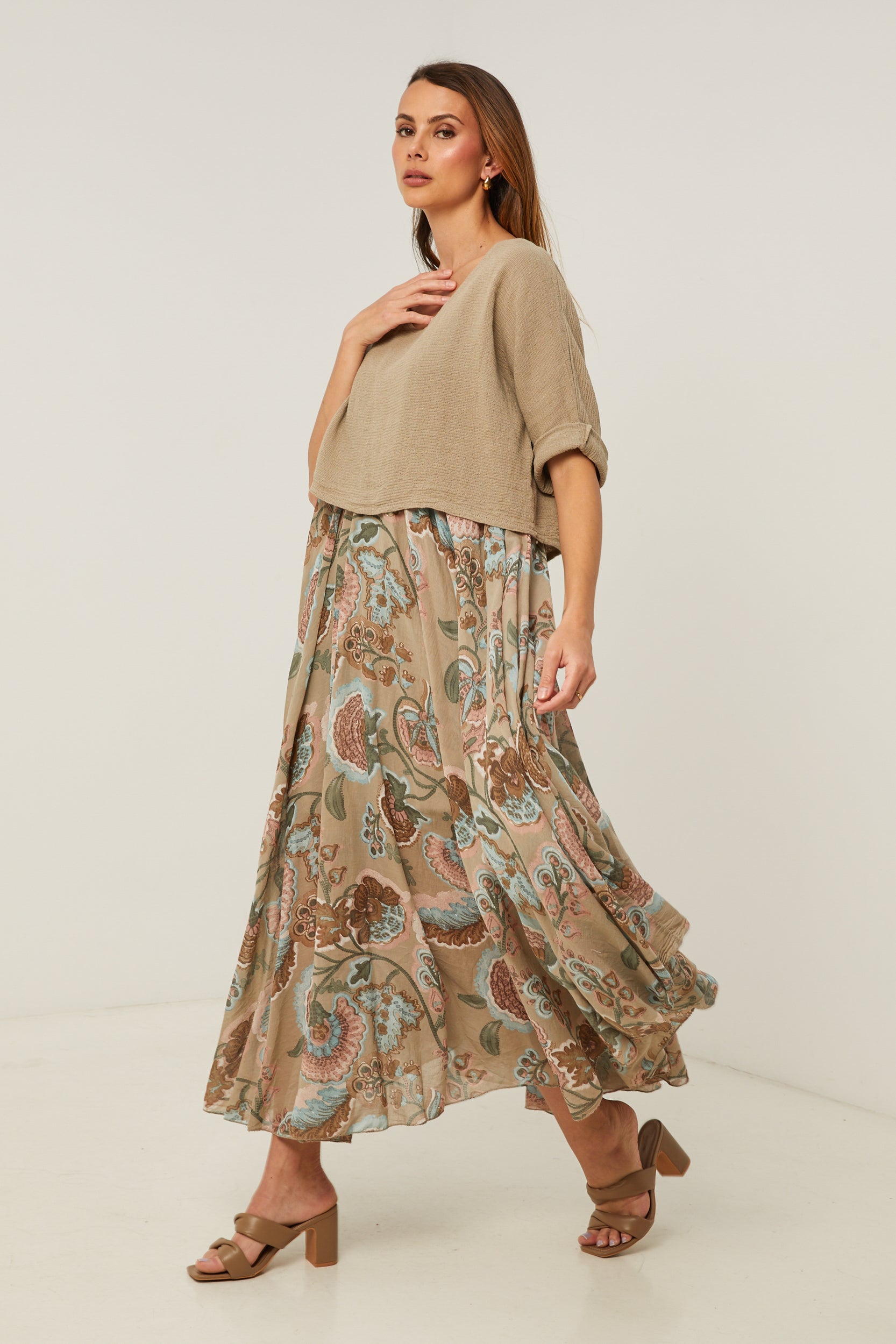 Vestido - Taupe - Mujer
