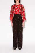 PANTALON UNNIE STUDS MARMONT CHARBON