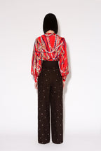 PANTALON UNNIE STUDS MARMONT CHARBON