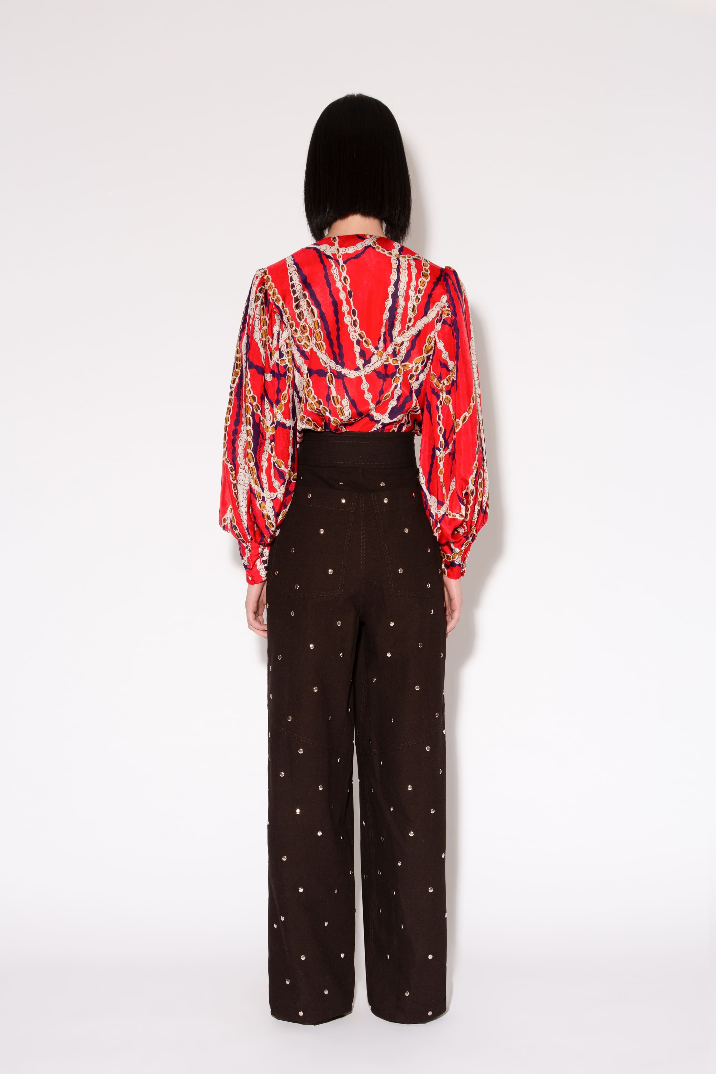 PANTALON UNNIE STUDS MARMONT CHARBON