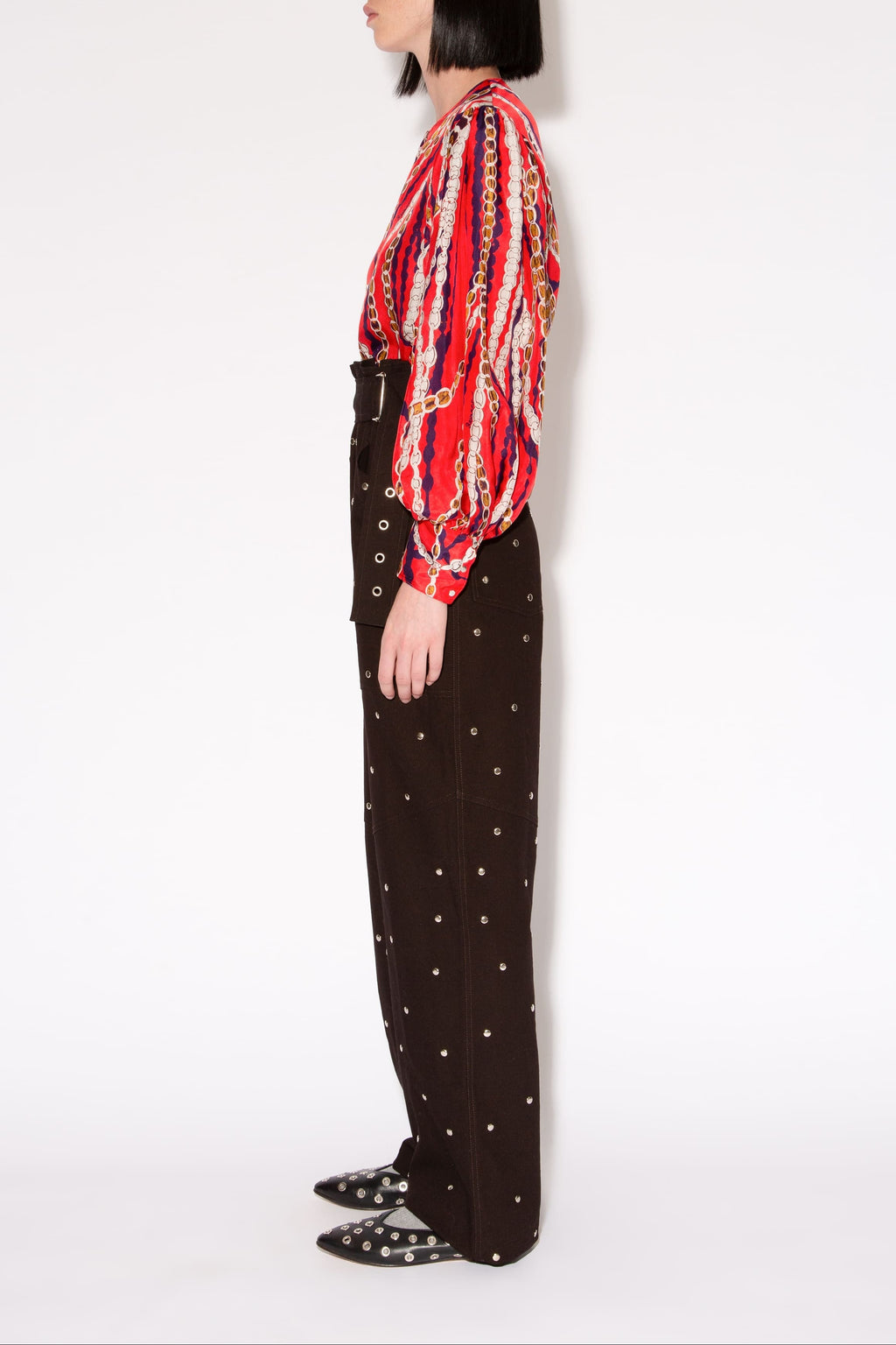 PANTALON UNNIE STUDS MARMONT CHARBON