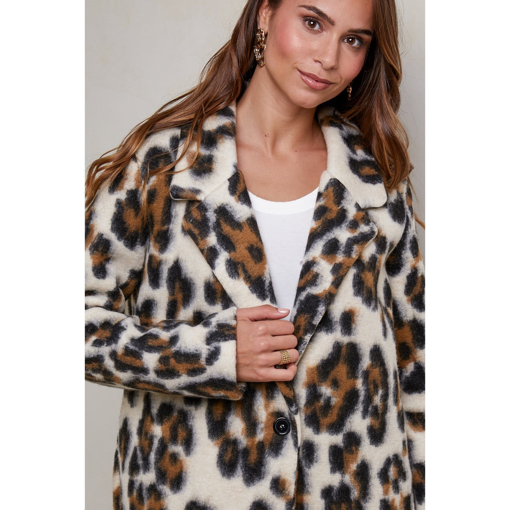 Manteau - Leopard Camel
