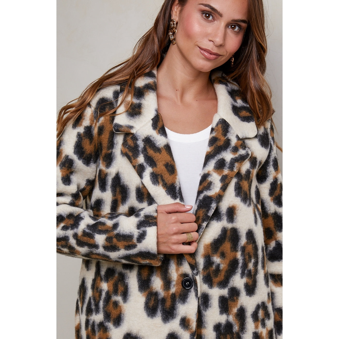 Manteau - Leopard Camel