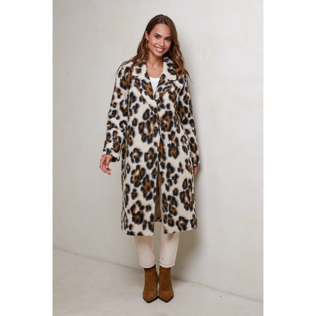 Manteau - Leopard Camel