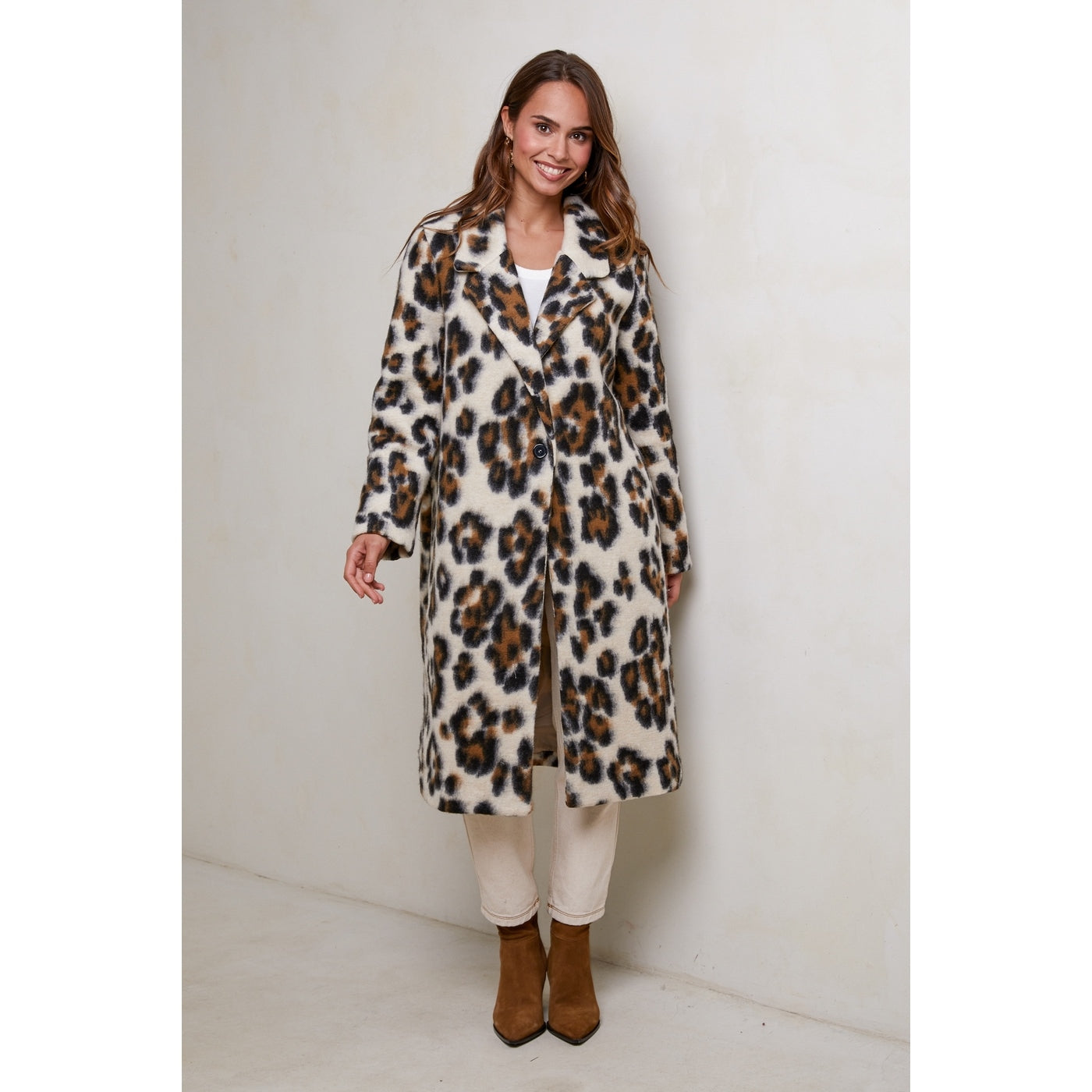 Manteau - Leopard Camel
