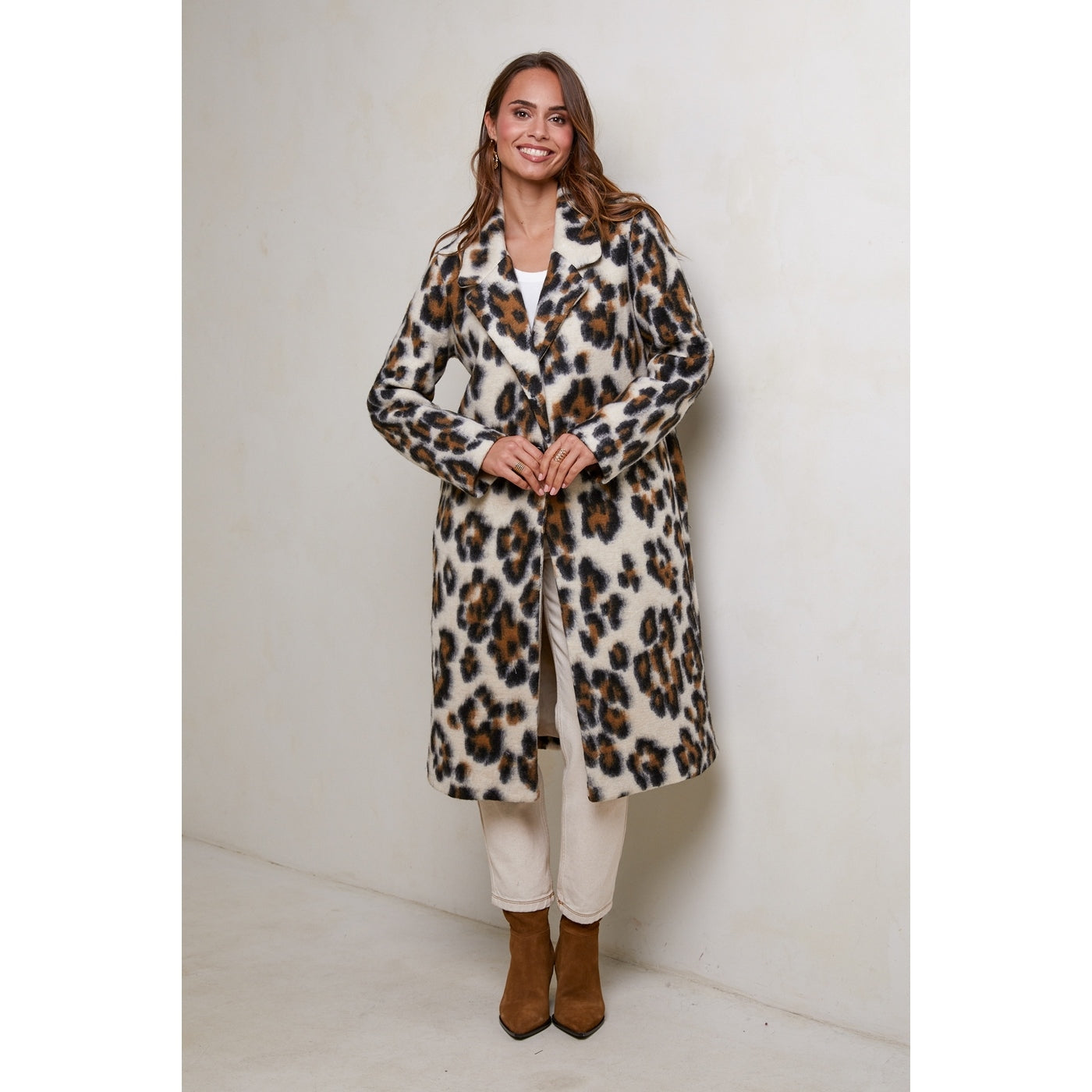Manteau - Leopard Camel