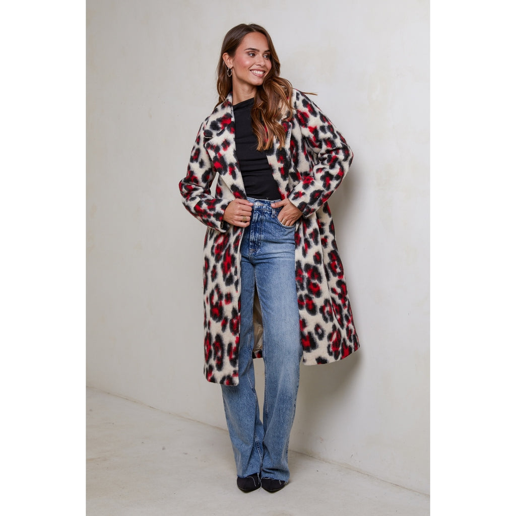 Manteau - Leopard Rouge