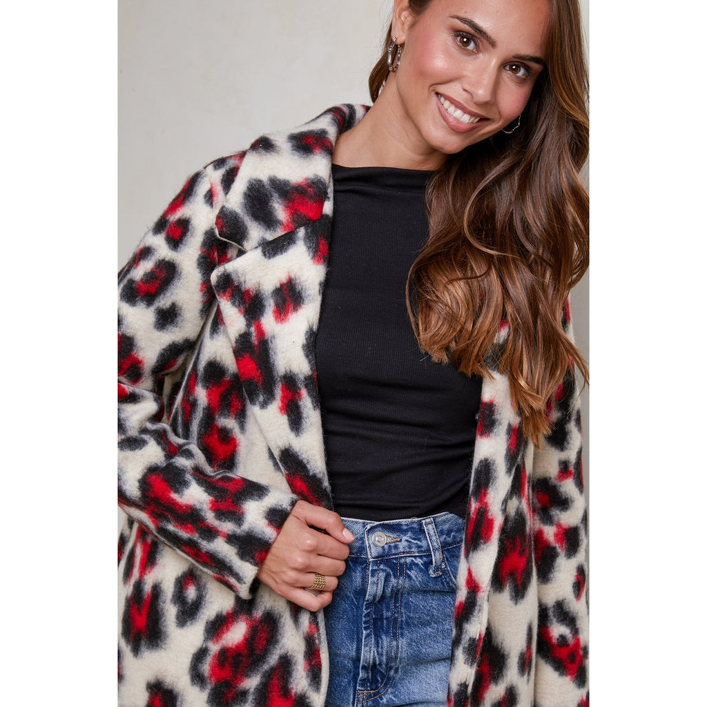 Manteau - Leopard Rouge