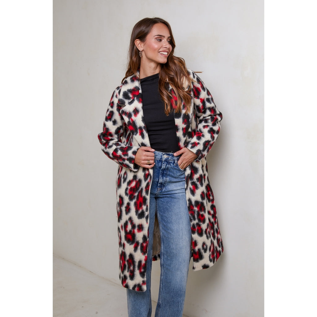 Manteau - Leopard Rouge