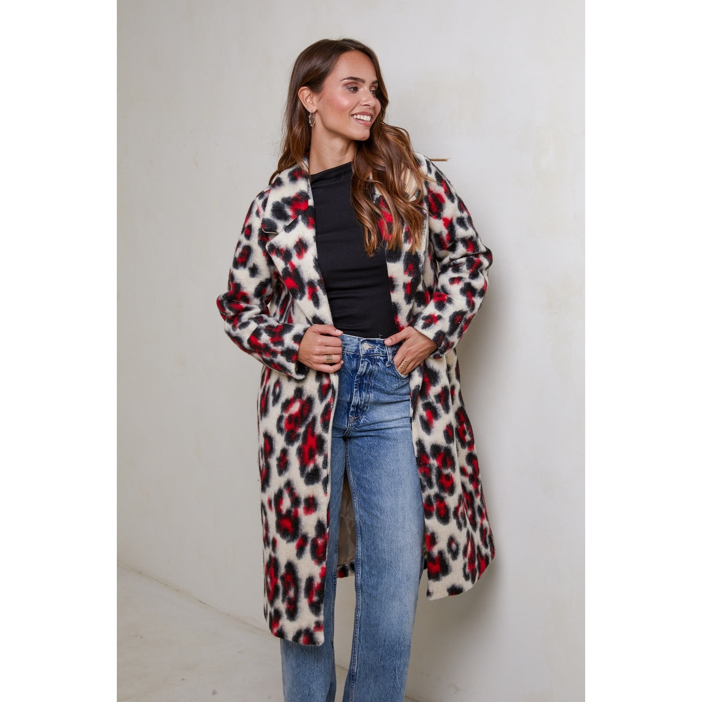 Manteau - Leopard Rouge