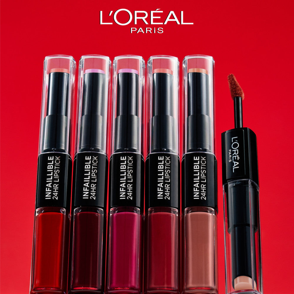 Infaillible Rouge À Lèvres Duo 24H 801 Toujours Toffee