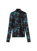 Top - Flowers Spray Army Black - Mujer