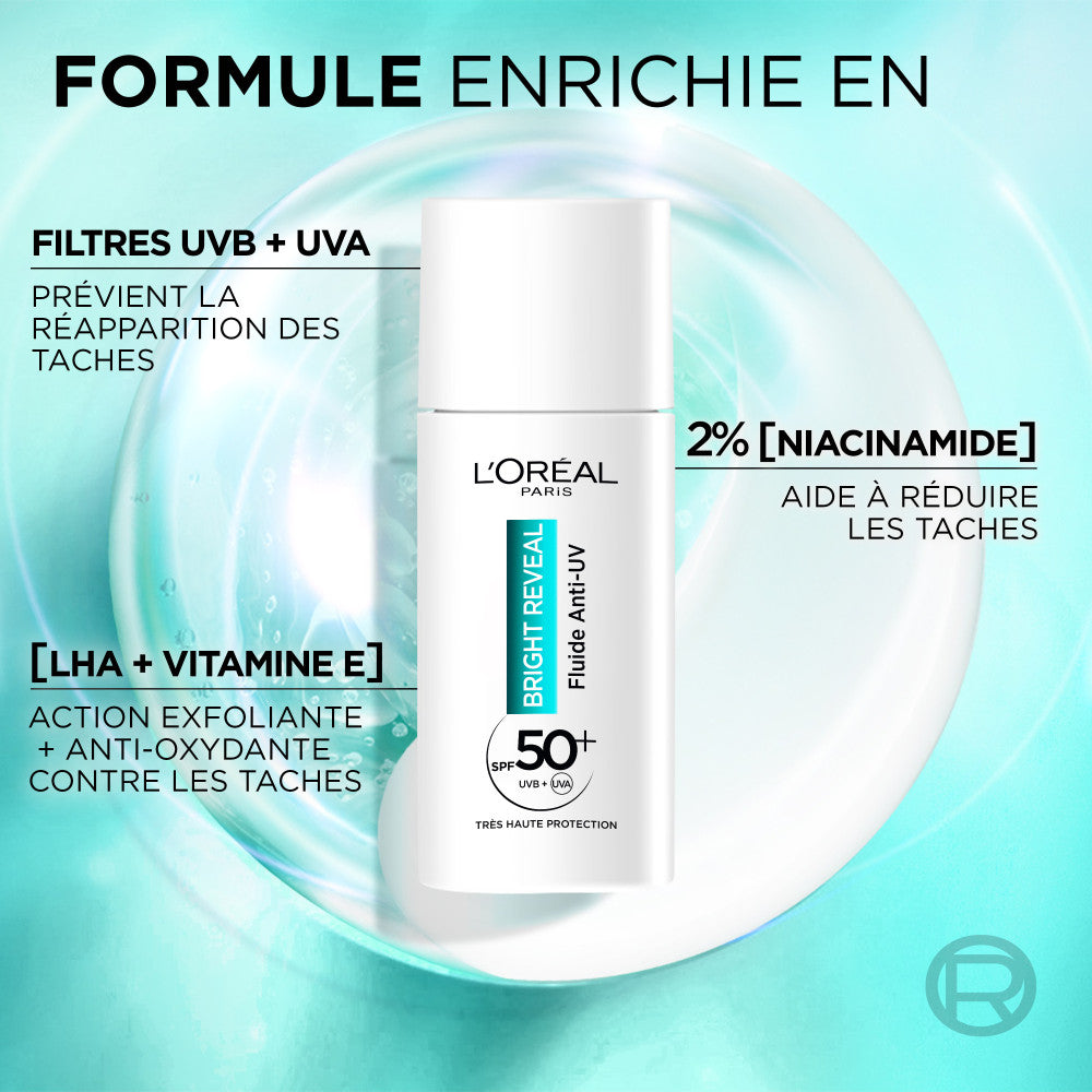 Bright Reveal Fluide Anti-Uv Spf50+ Anti-Taches Niacinamide
