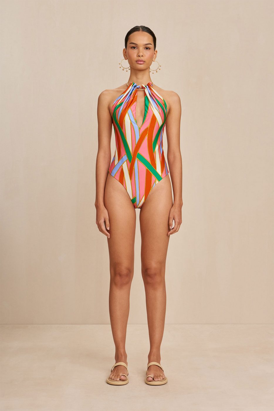 Maillot Une Pièce Lula - Vintage Stripe Print