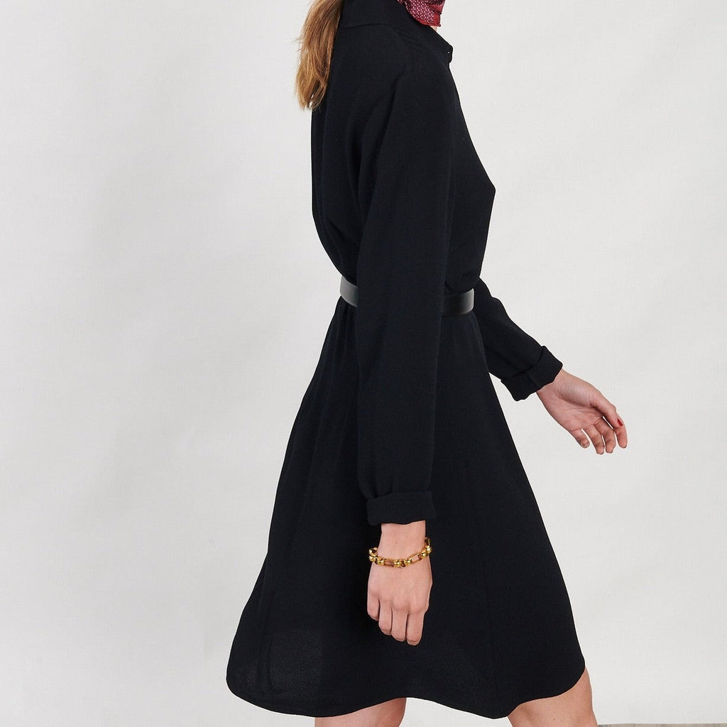 Maison Standards - Maison Standardars - Vestido camisero corto - Negro - Mujer