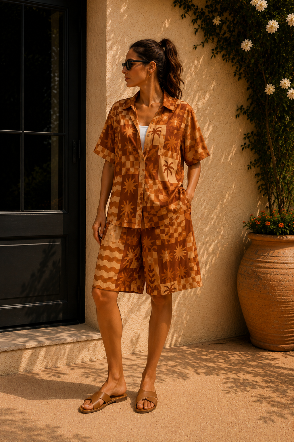 Palmy Shirt - Choco