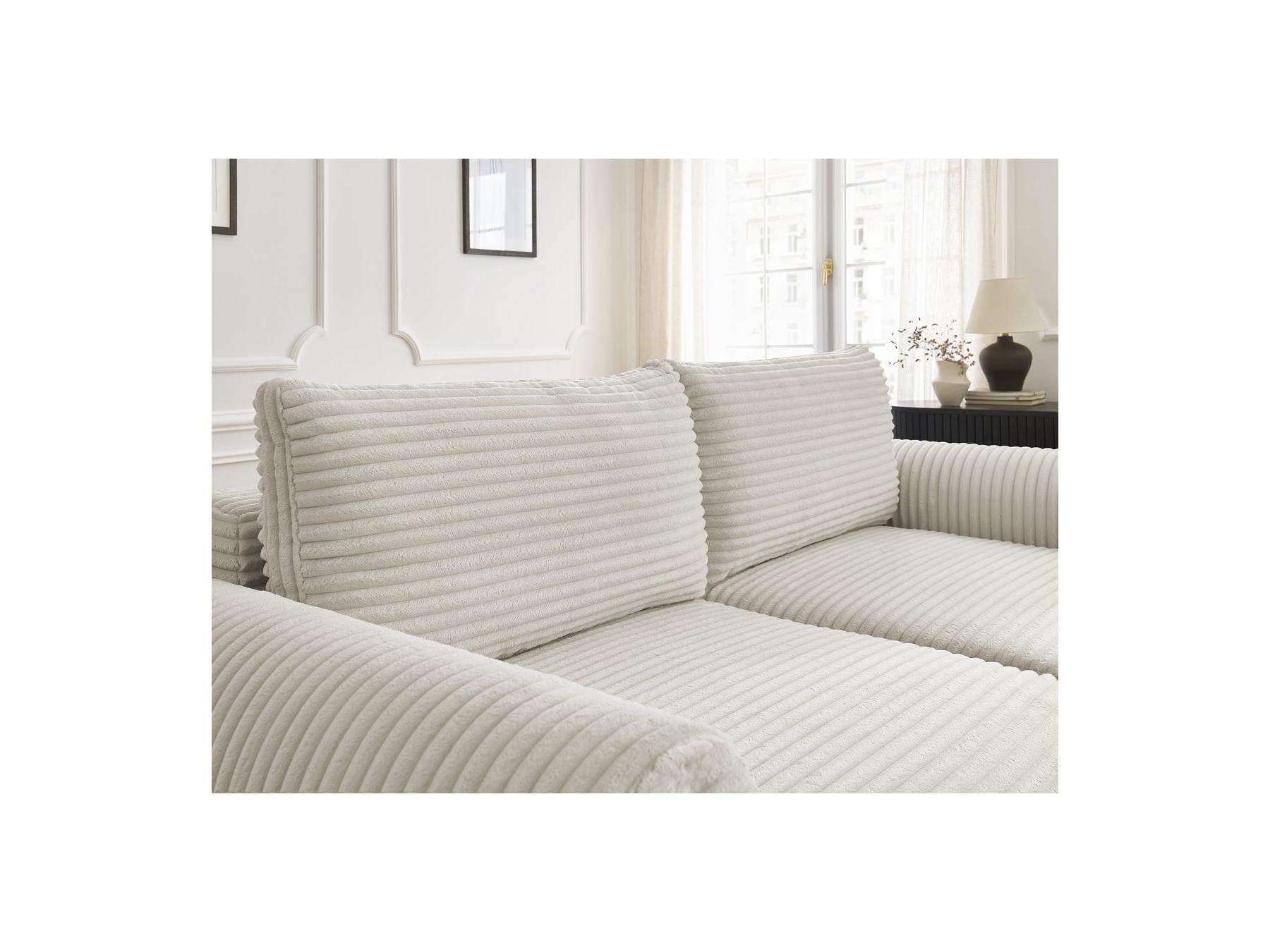 Lucien - Straight Sofa Bed with Storage Compartment - Soft Wide-Rib Corduroy
