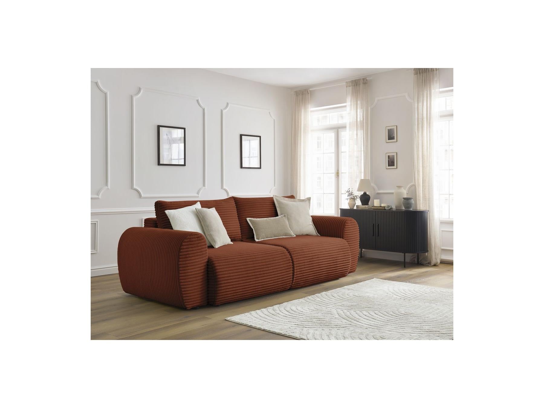 Lucien - Straight Sofa Bed with Storage Compartment - Soft Wide-Rib Corduroy