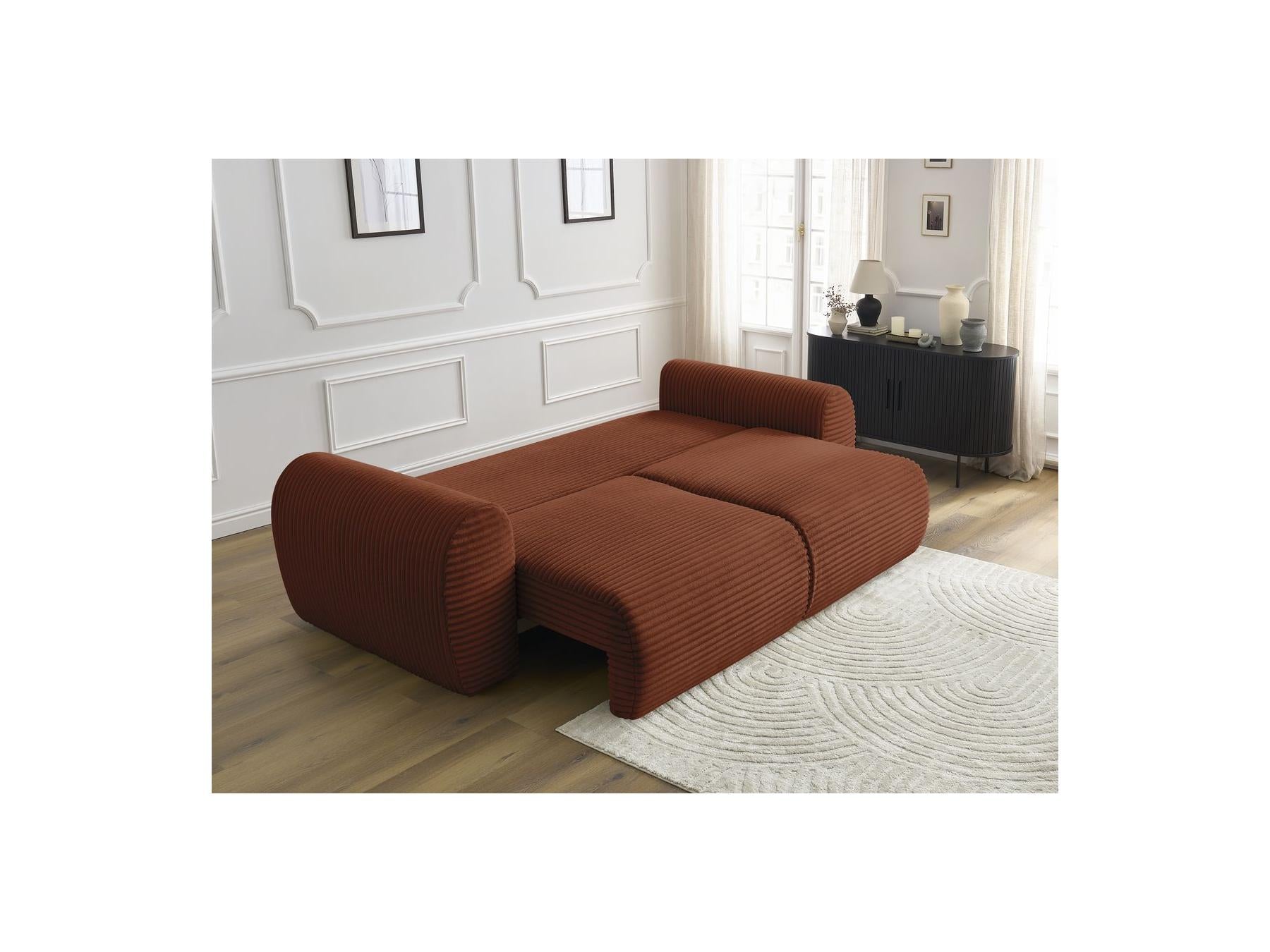 Lucien - Straight Sofa Bed with Storage Compartment - Soft Wide-Rib Corduroy