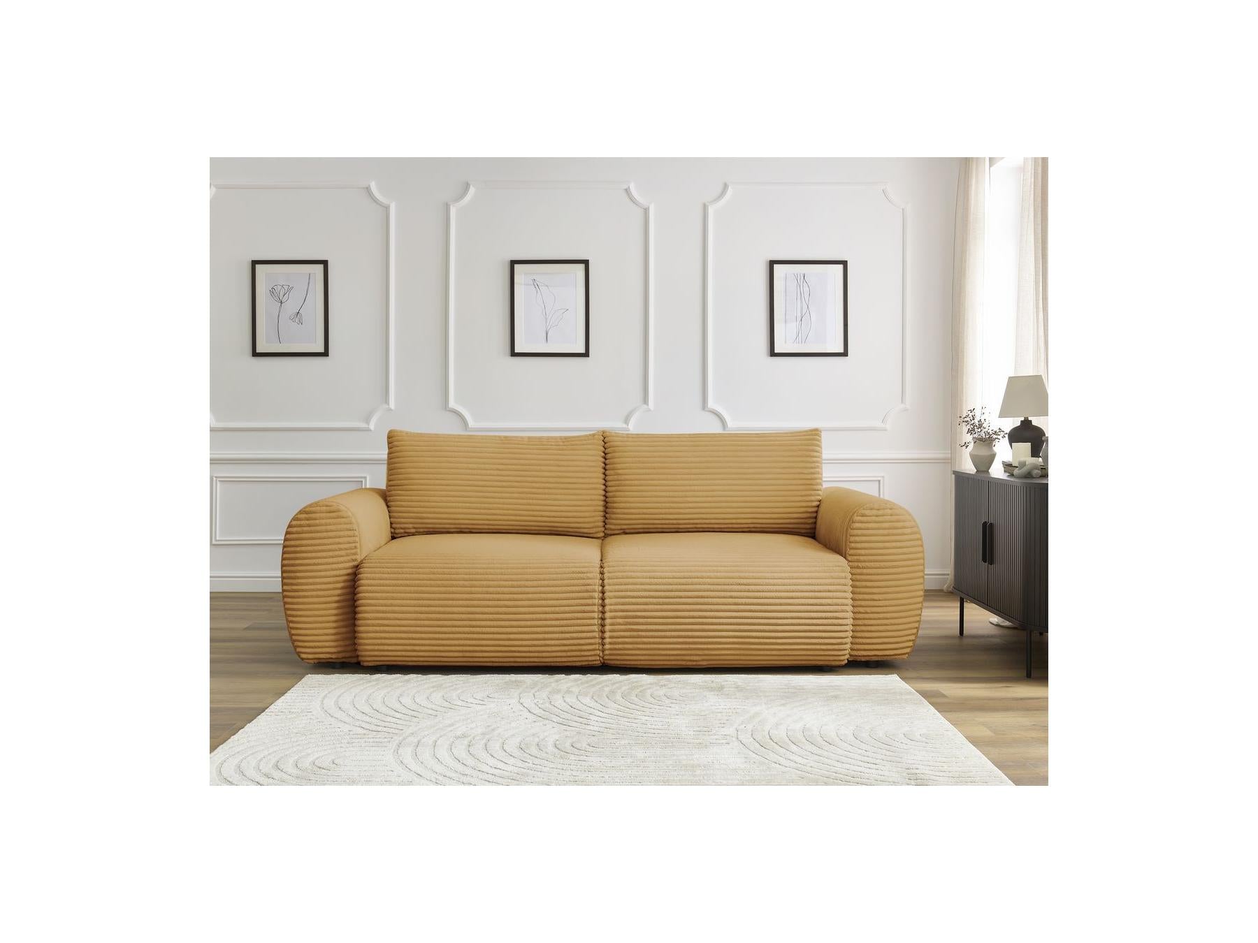 Lucien - Straight Sofa Bed with Storage Compartment - Soft Wide-Rib Corduroy