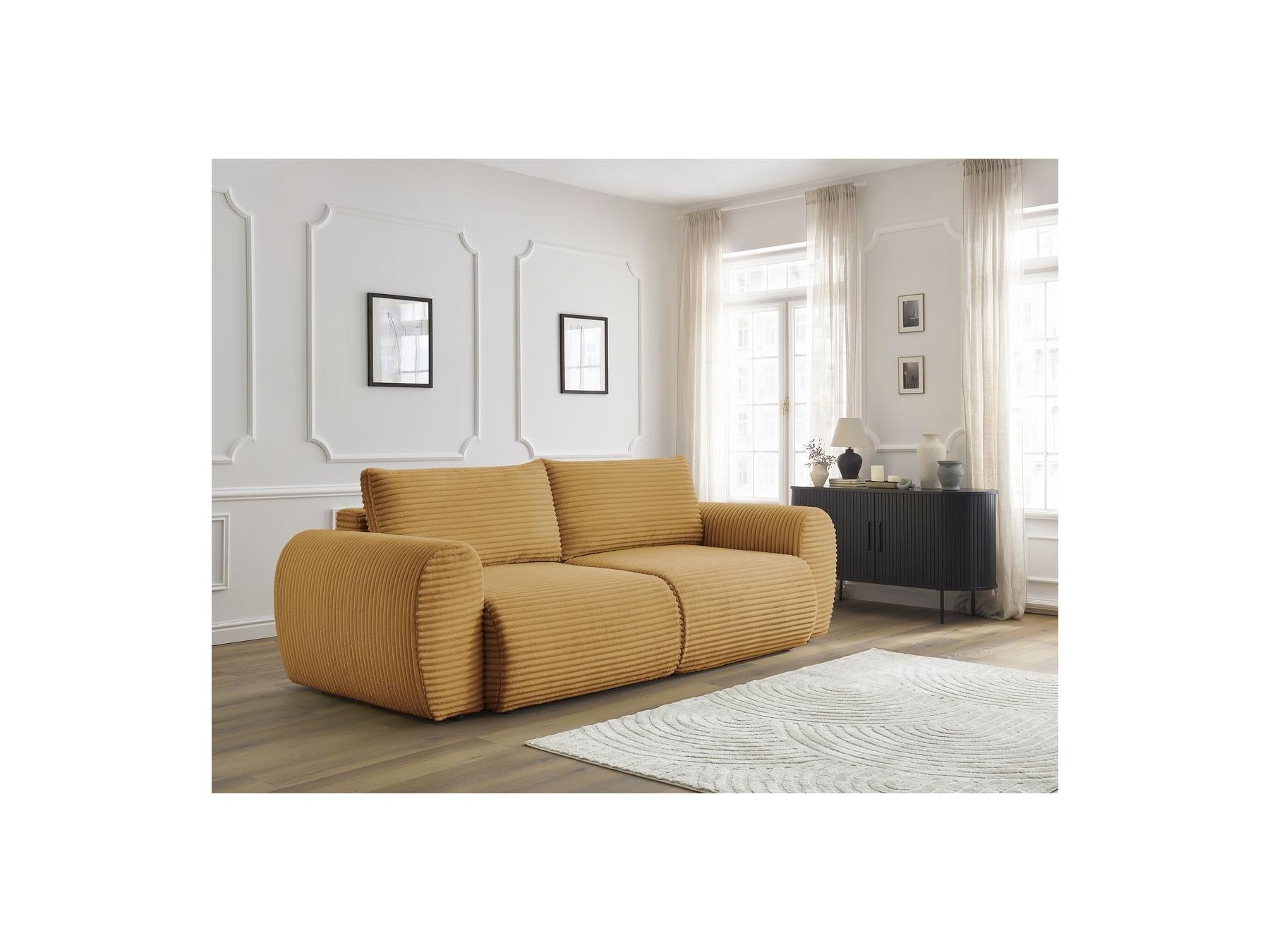 Lucien - Straight Sofa Bed with Storage Compartment - Soft Wide-Rib Corduroy