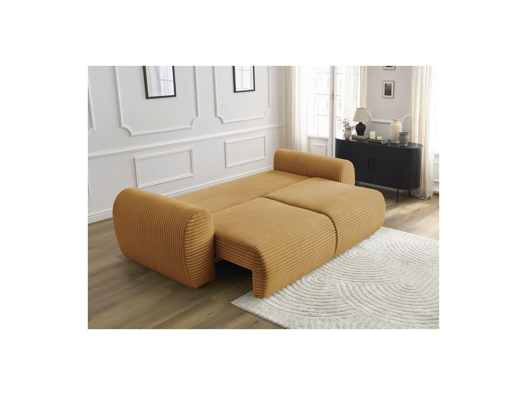 Lucien - Straight Sofa Bed with Storage Compartment - Soft Wide-Rib Corduroy