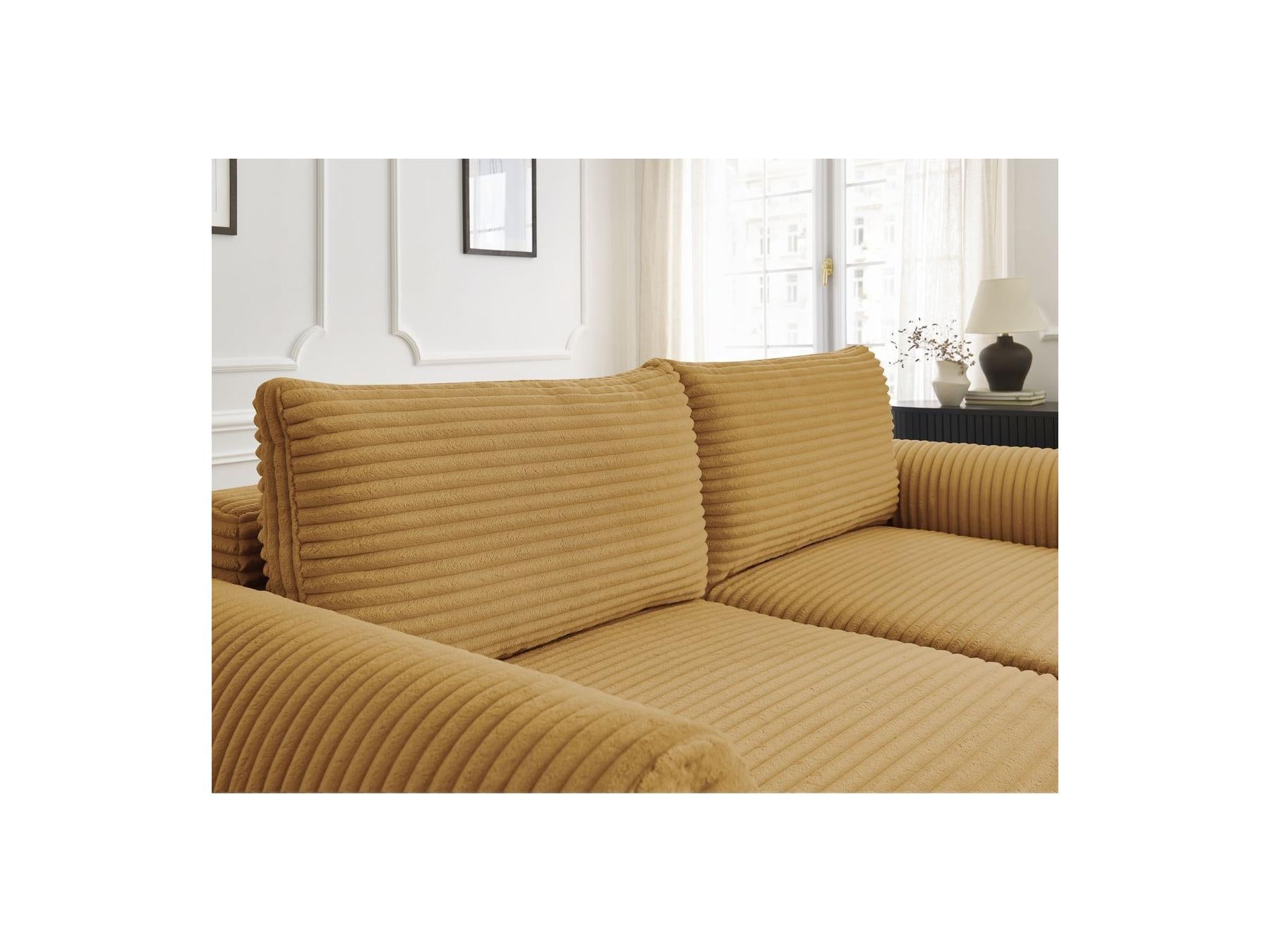Lucien - Straight Sofa Bed with Storage Compartment - Soft Wide-Rib Corduroy