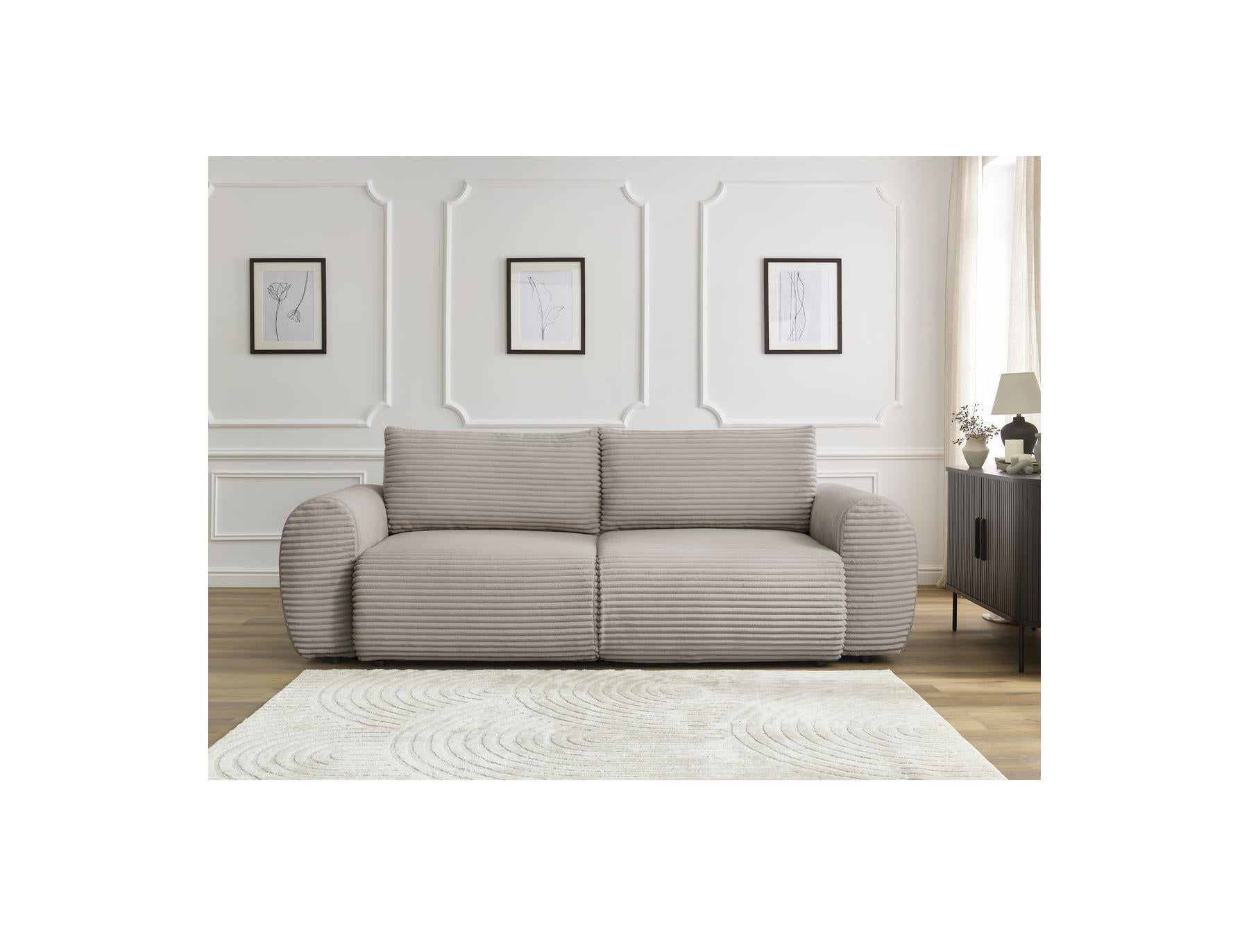 Lucien - Straight Sofa Bed with Storage Compartment - Soft Wide-Rib Corduroy