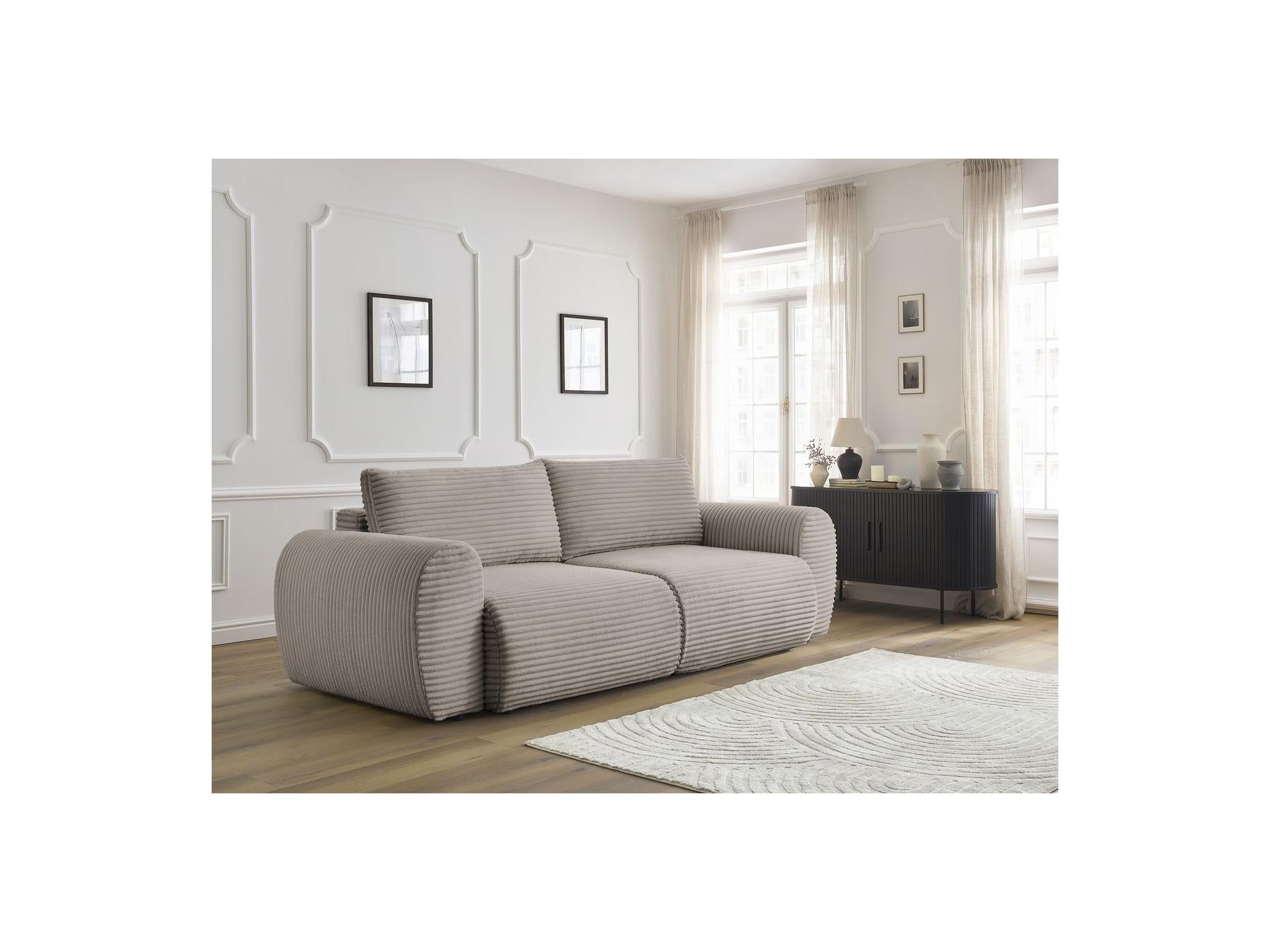 Lucien - Straight Sofa Bed with Storage Compartment - Soft Wide-Rib Corduroy