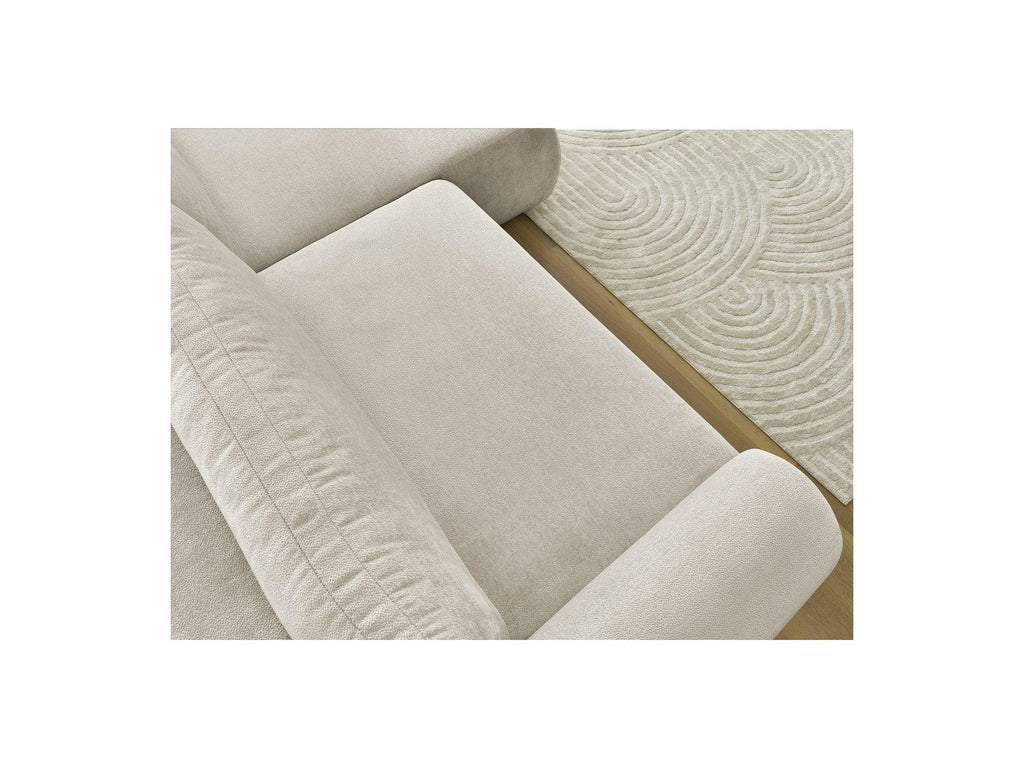 Lucien - Canapé D'Angle Convertible Coffre - Tissu Lisse - Angle Droit