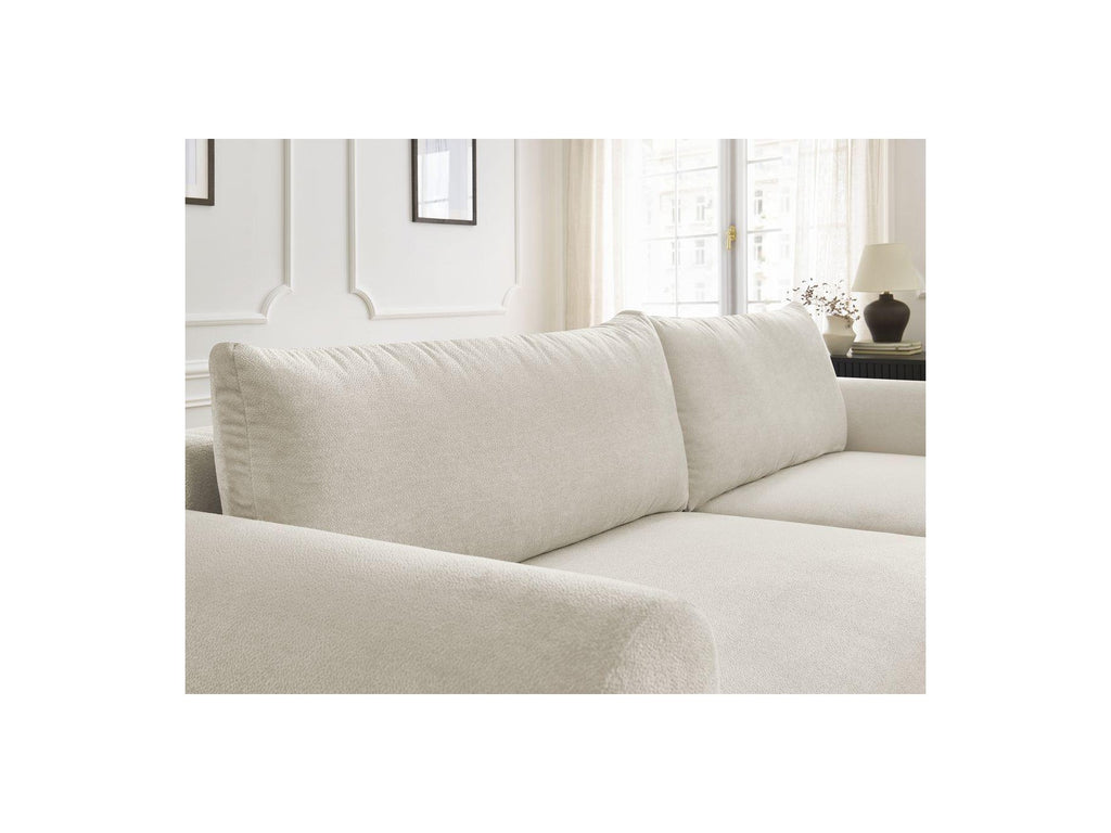 Lucien - Canapé D'Angle Convertible Coffre - Tissu Lisse - Angle Droit